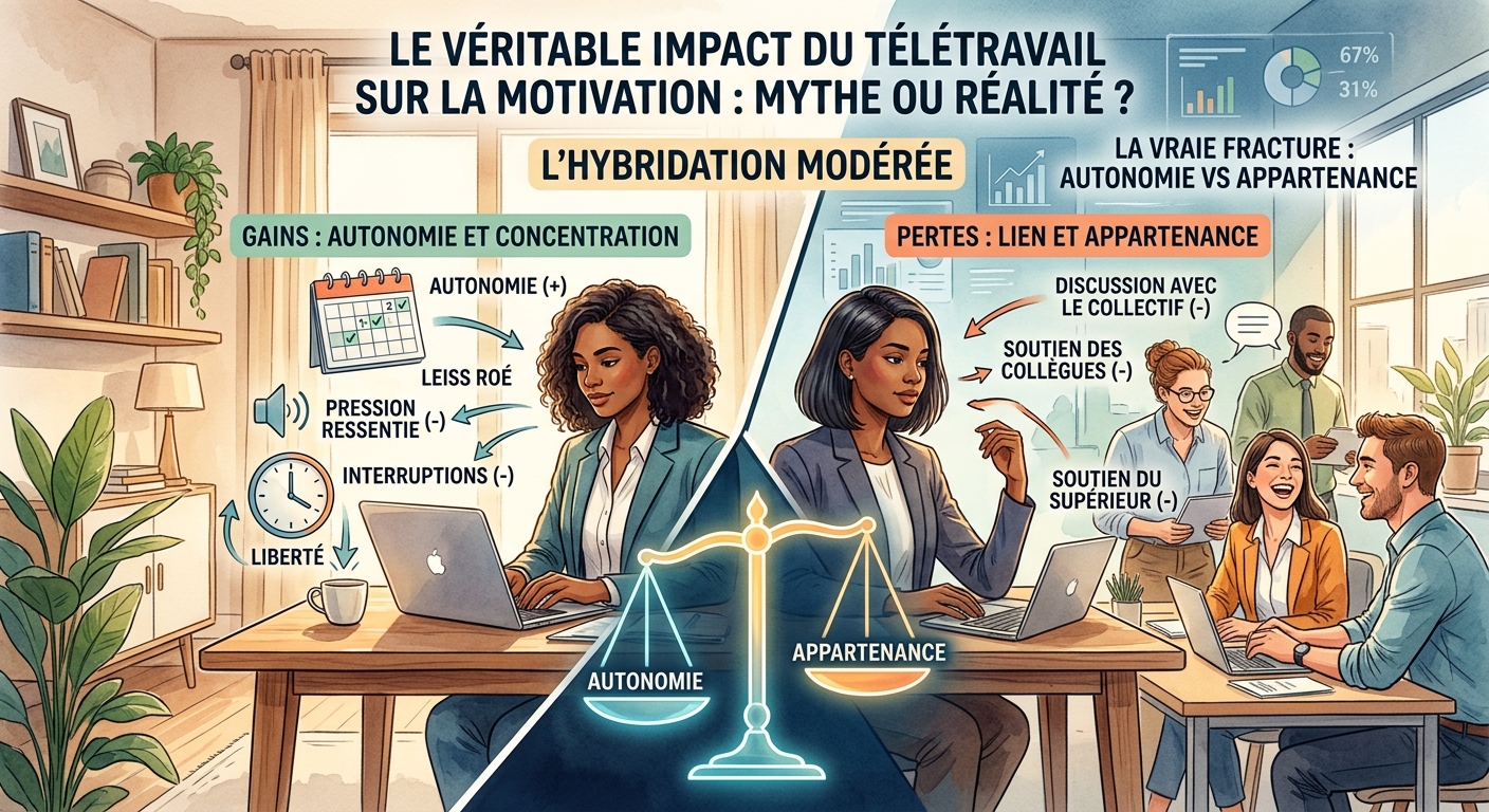 Impact du télétravail sur l'engagement